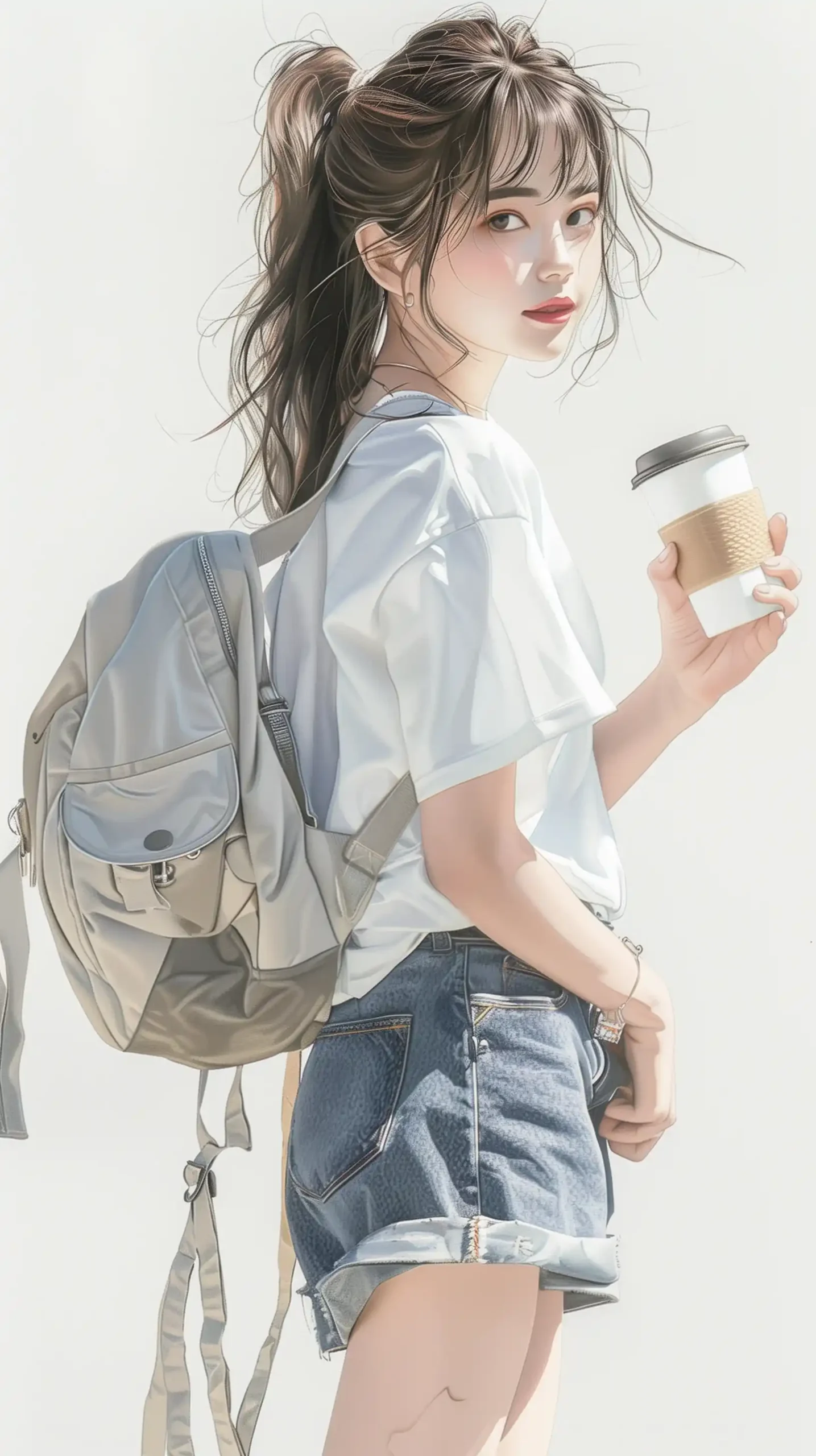 Professional Japanese Student Walking Midjourney 提示词生成效果