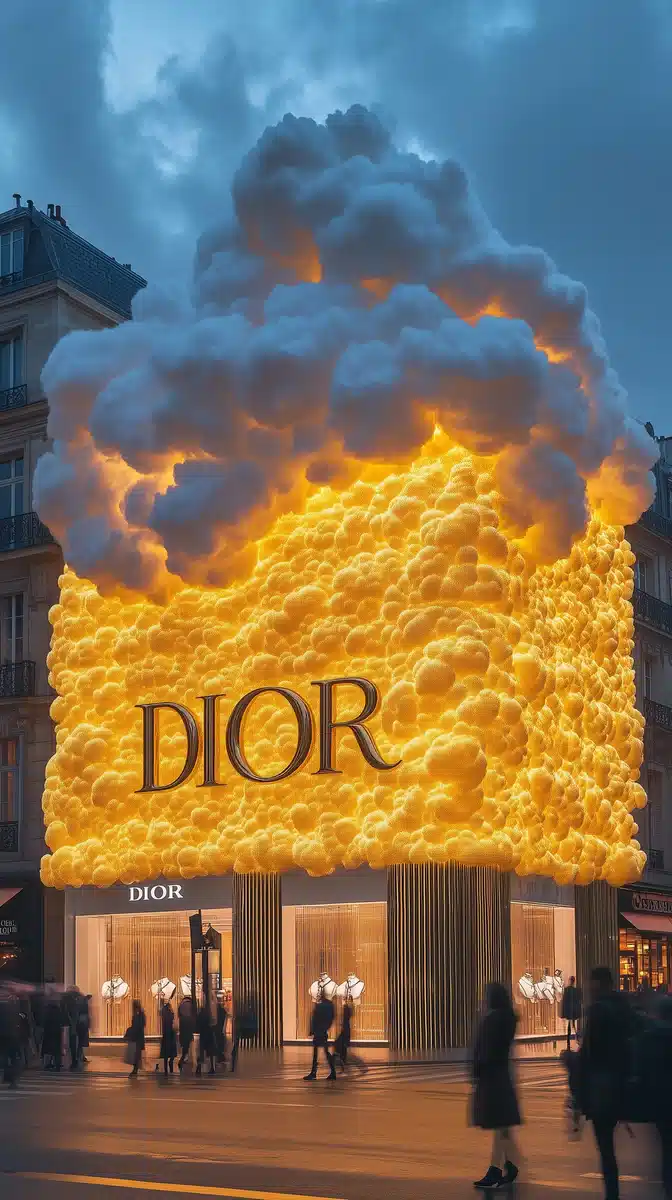 Fluffy Wool DIOR Store Midjourney提示词