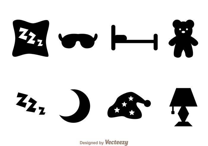 睡眠黑色图标