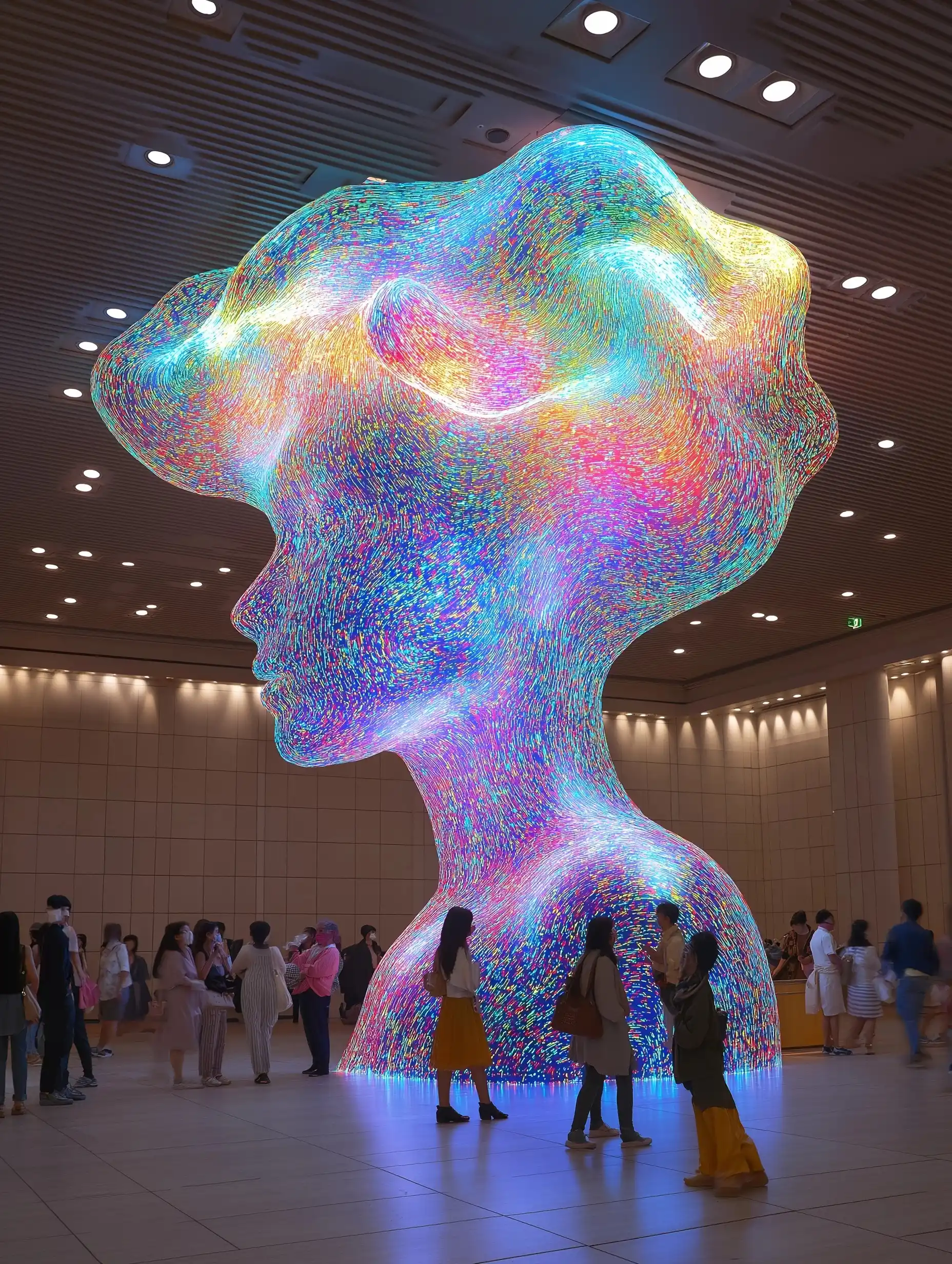 Dynamic Digital Mural Interaction Midjourney提示词