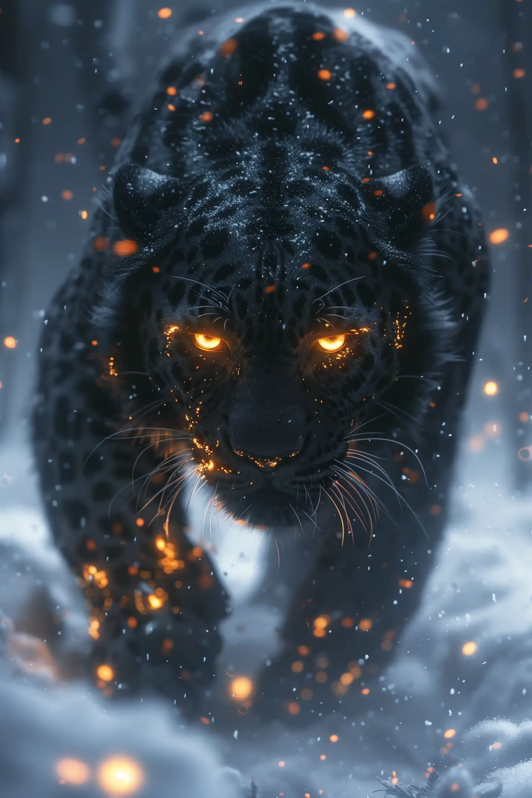 Cinematic Serpopard Silhouette Midjourney提示词