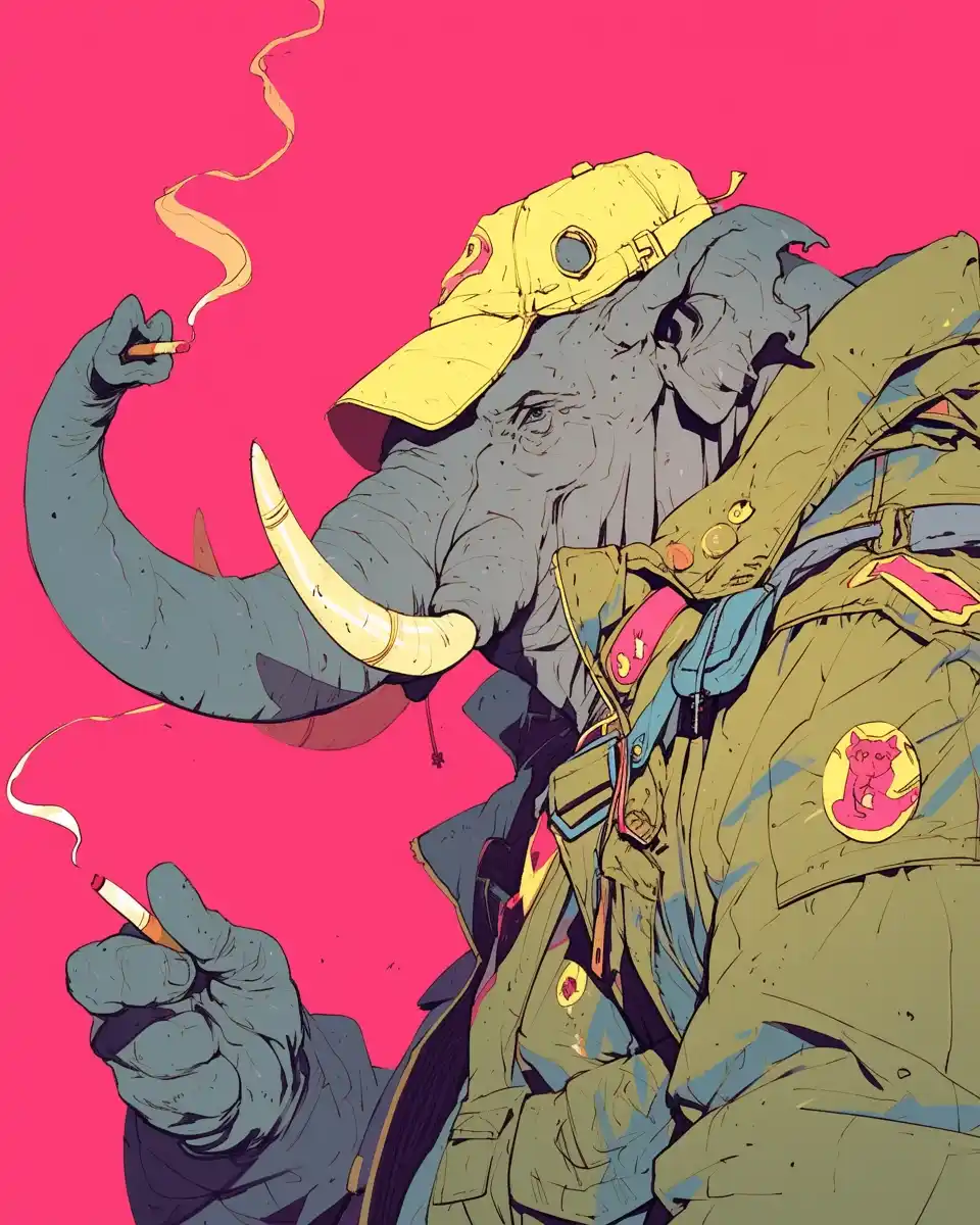 Edgy Animal Chaos Midjourney提示词