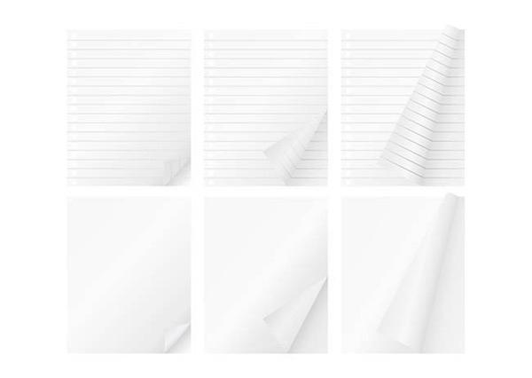 白纸与空白记事本