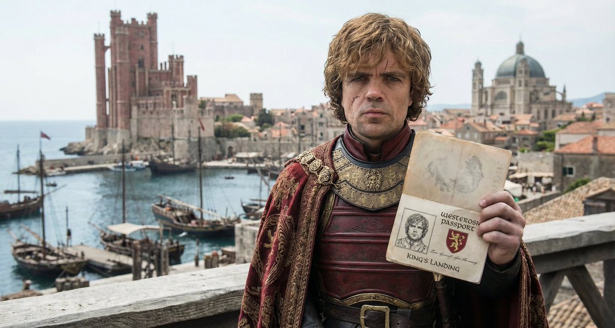 Tyrion Lannister King's Landing Passport | Game of Thrones Nano Banana提示词