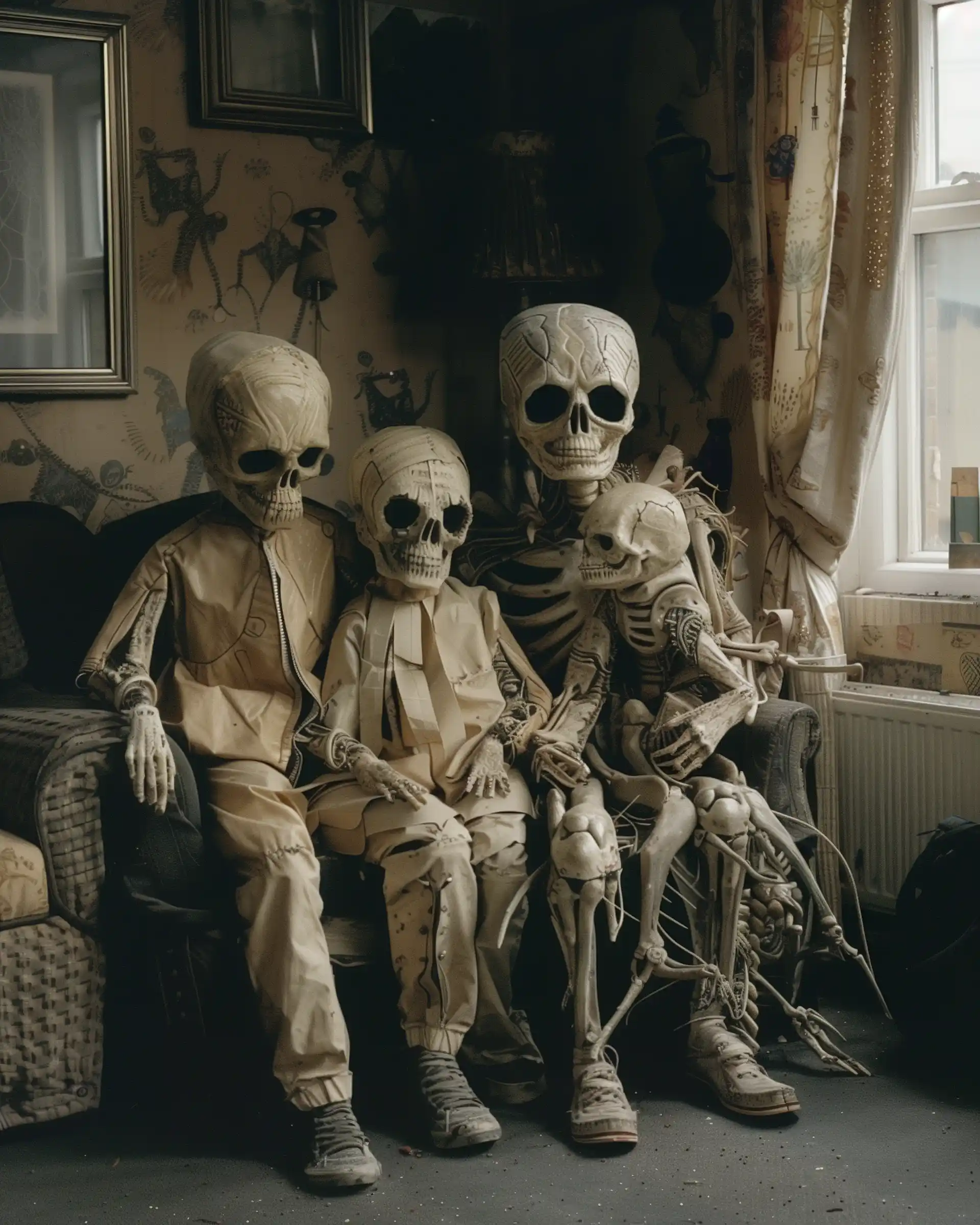 Alien Family on Council Estate Midjourney 提示词生成效果
