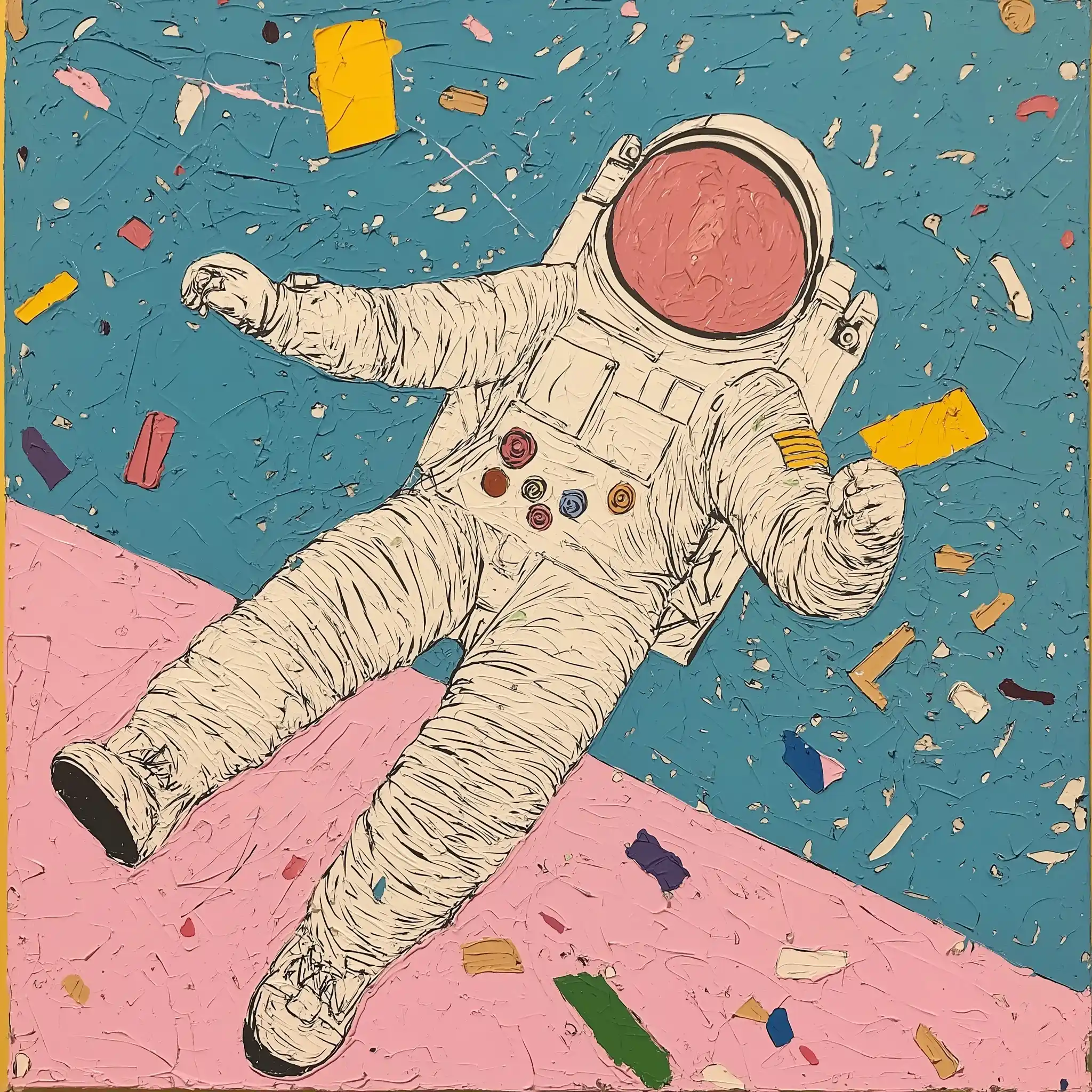 Pop Art Space Race Midjourney提示词