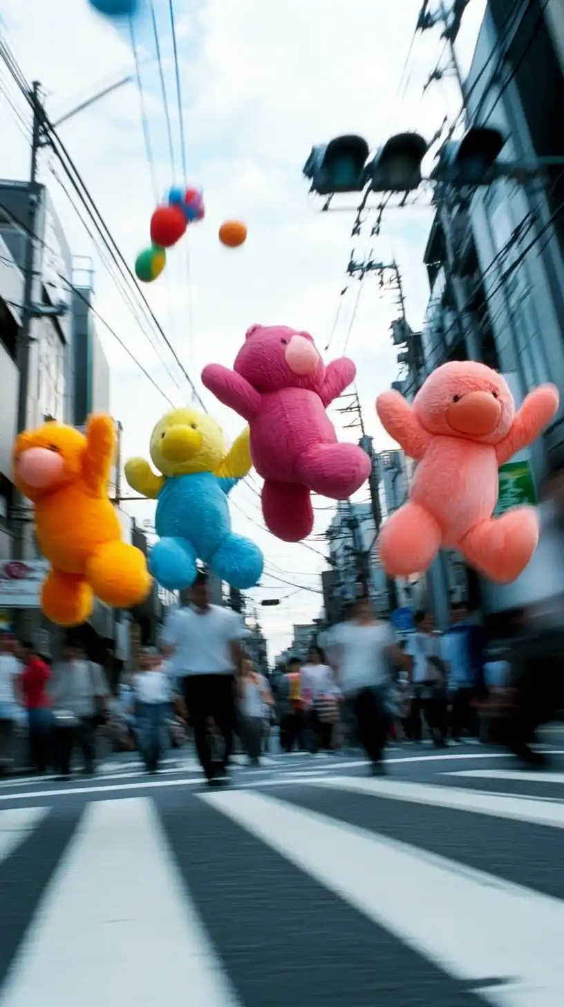 Plush Toys in Motion Midjourney提示词