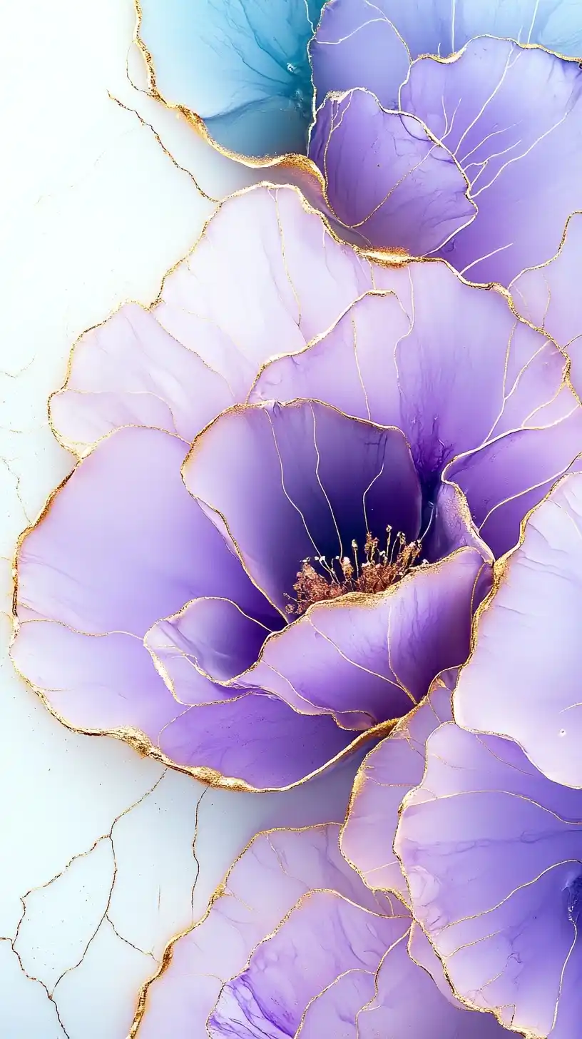 Elegant Floral Ink Art Midjourney提示词