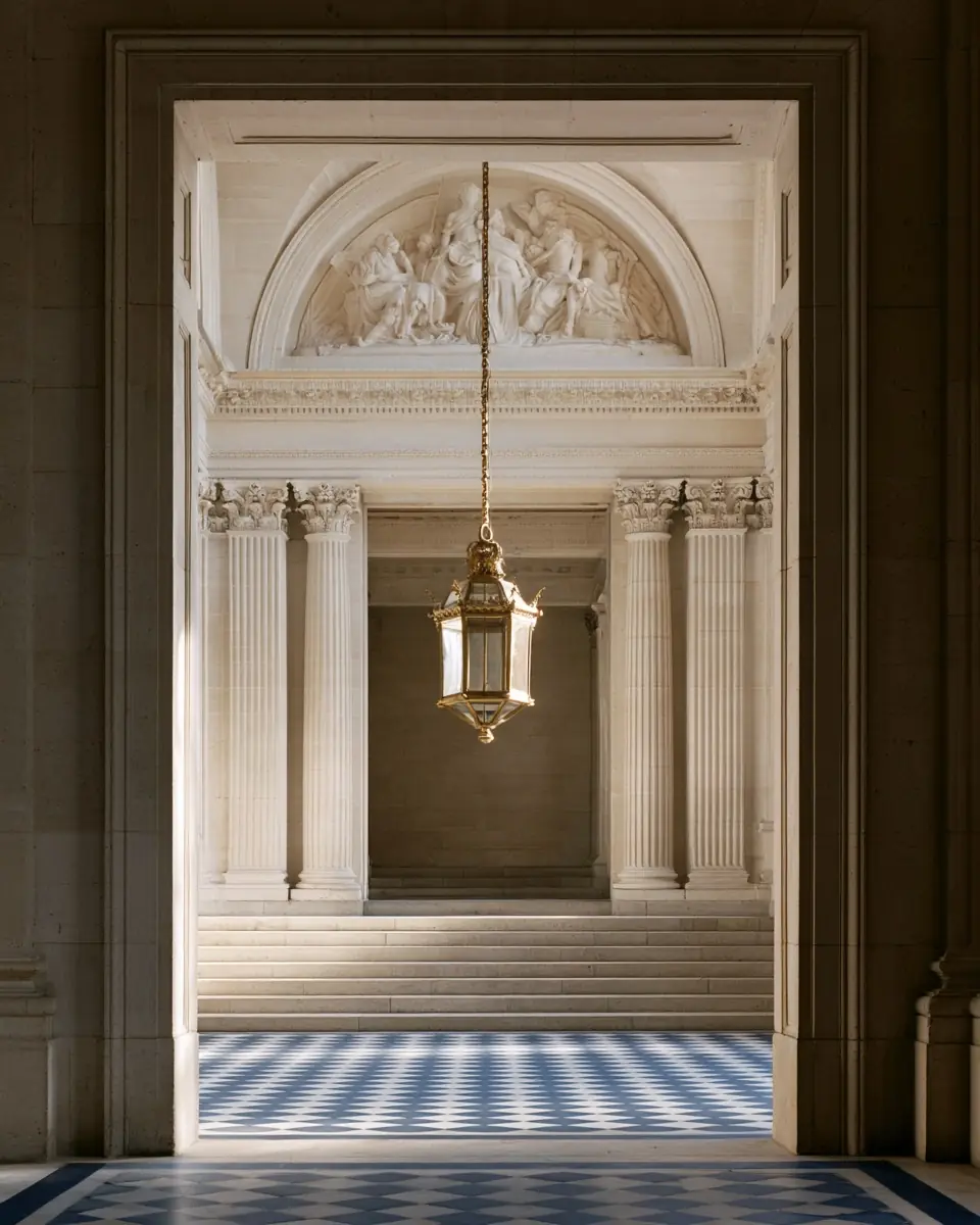 Stone Hallway Interior Architecture Midjourney提示词