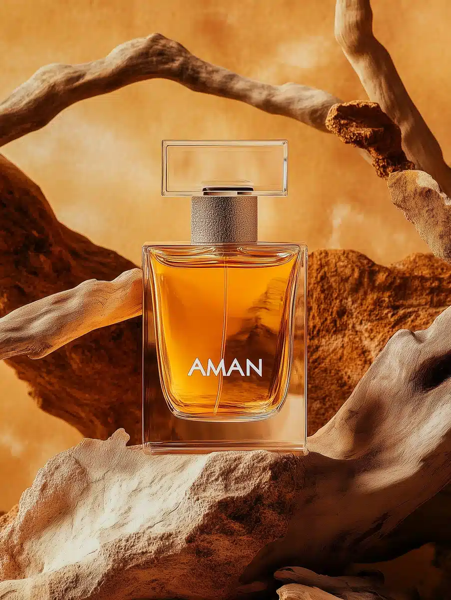 Aman Perfume on Desert Midjourney提示词