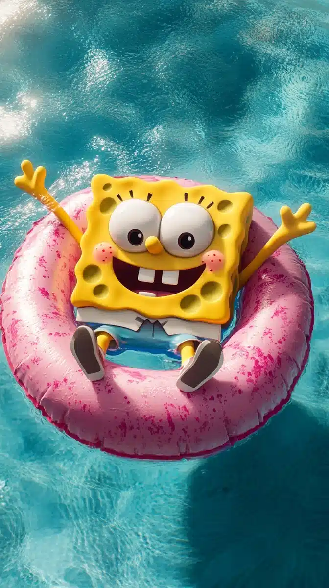 SpongeBob Poolside Realism Midjourney提示词