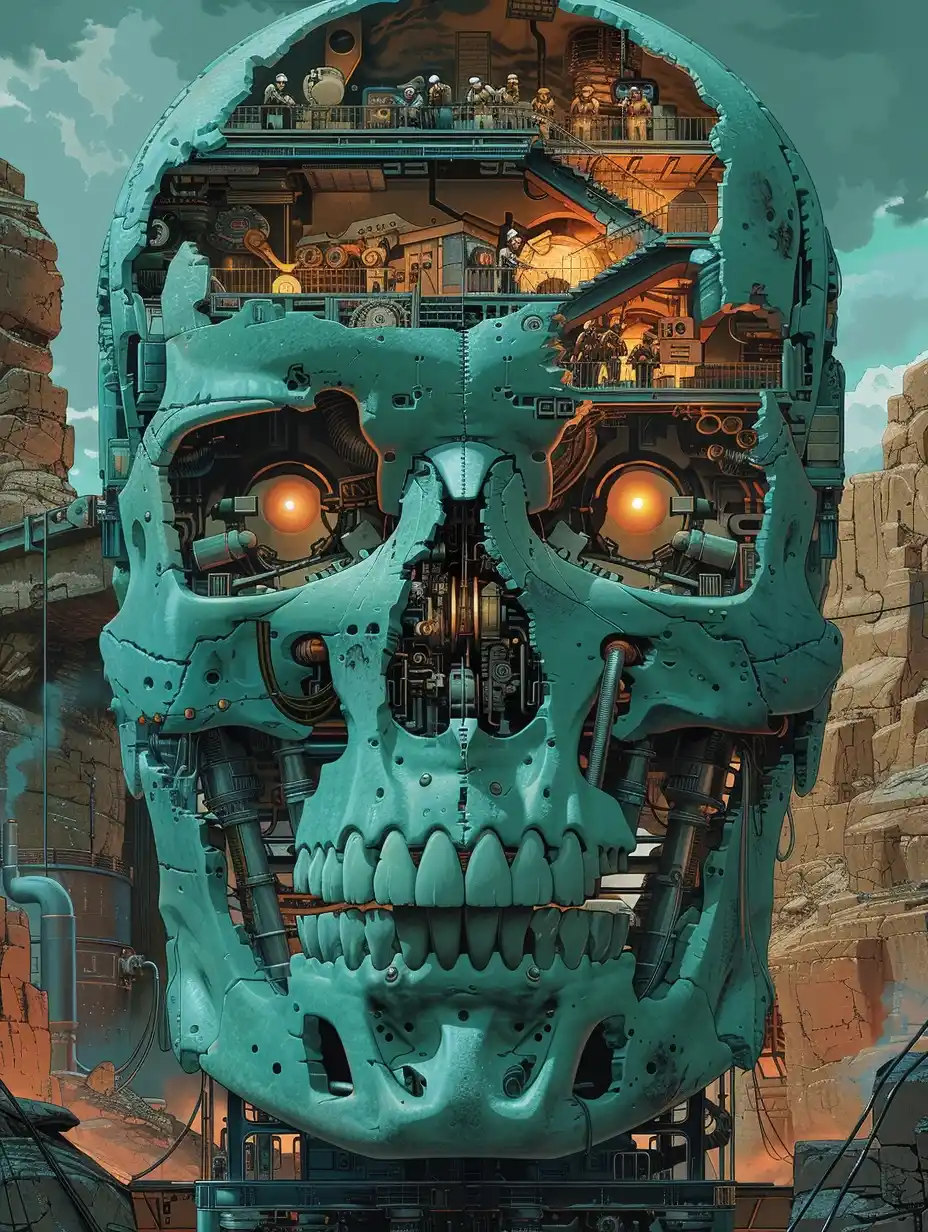 Maximalist Robot Factory Midjourney提示词