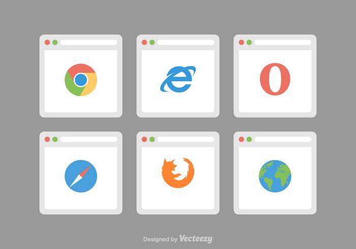 免费的Web浏览器矢量图标
