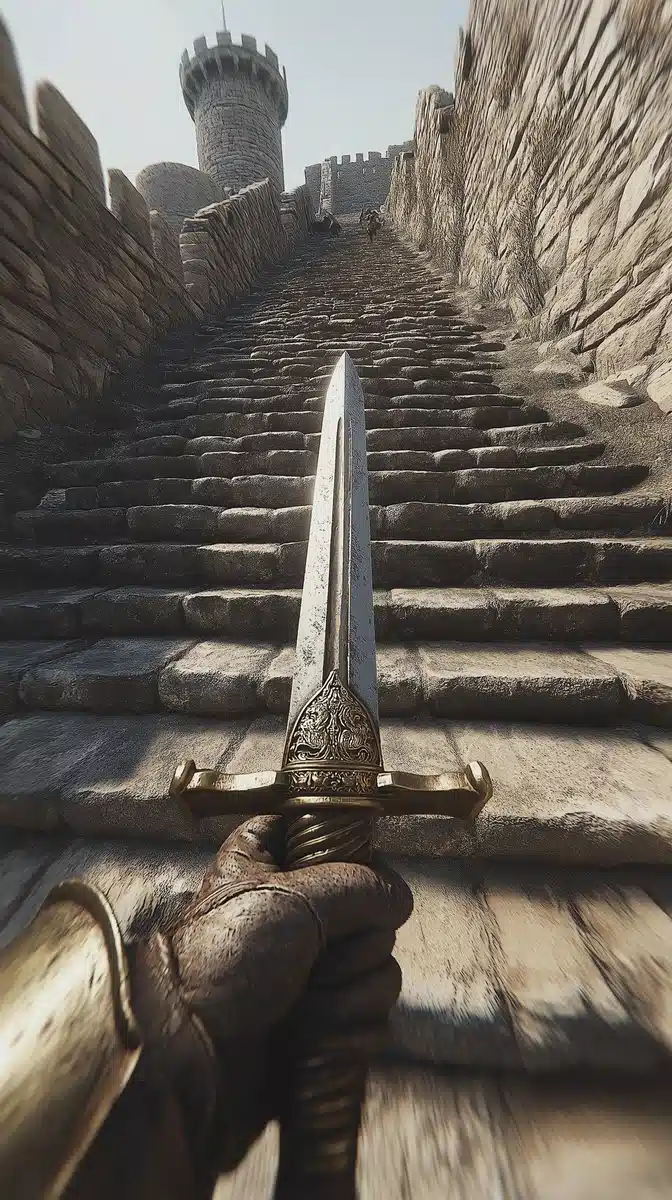 Hyper-Realistic Roman Soldier Perspective Midjourney提示词