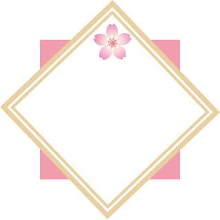 日本风格的樱花框架