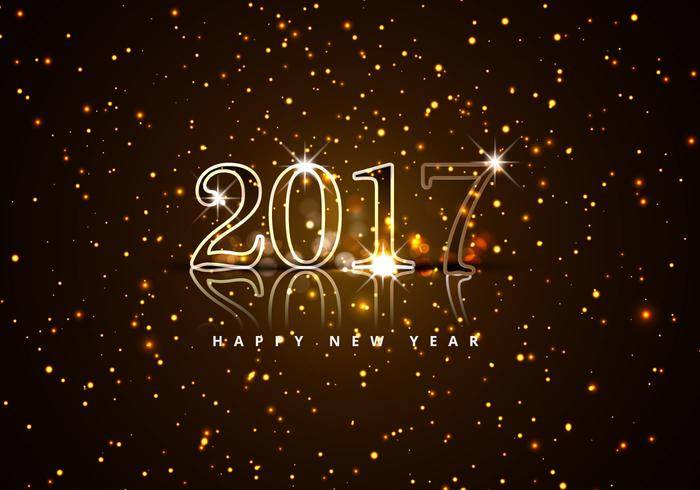新年快乐2017年与闪闪发光