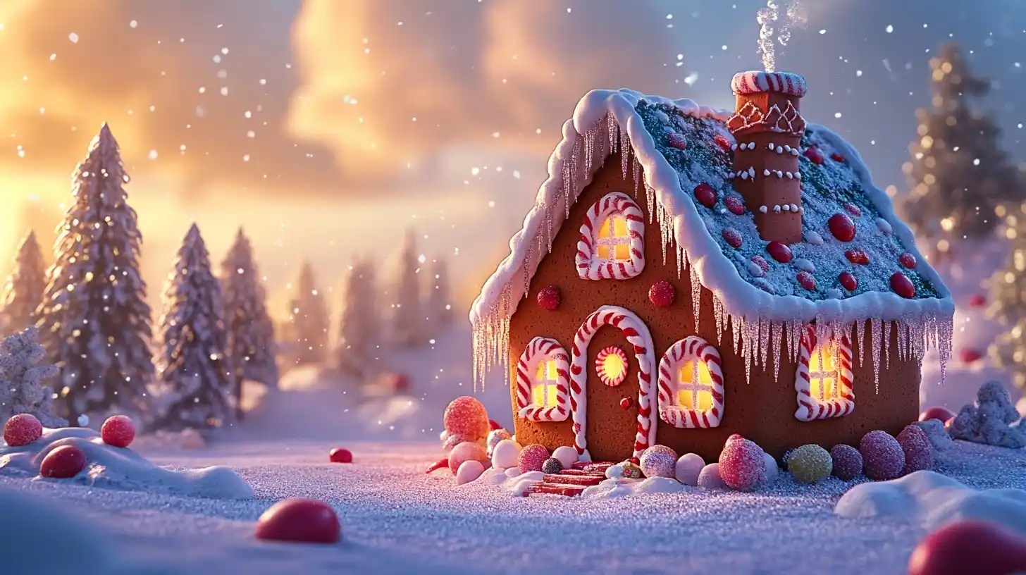 Gingerbread House in Festive Style Midjourney 提示词生成效果