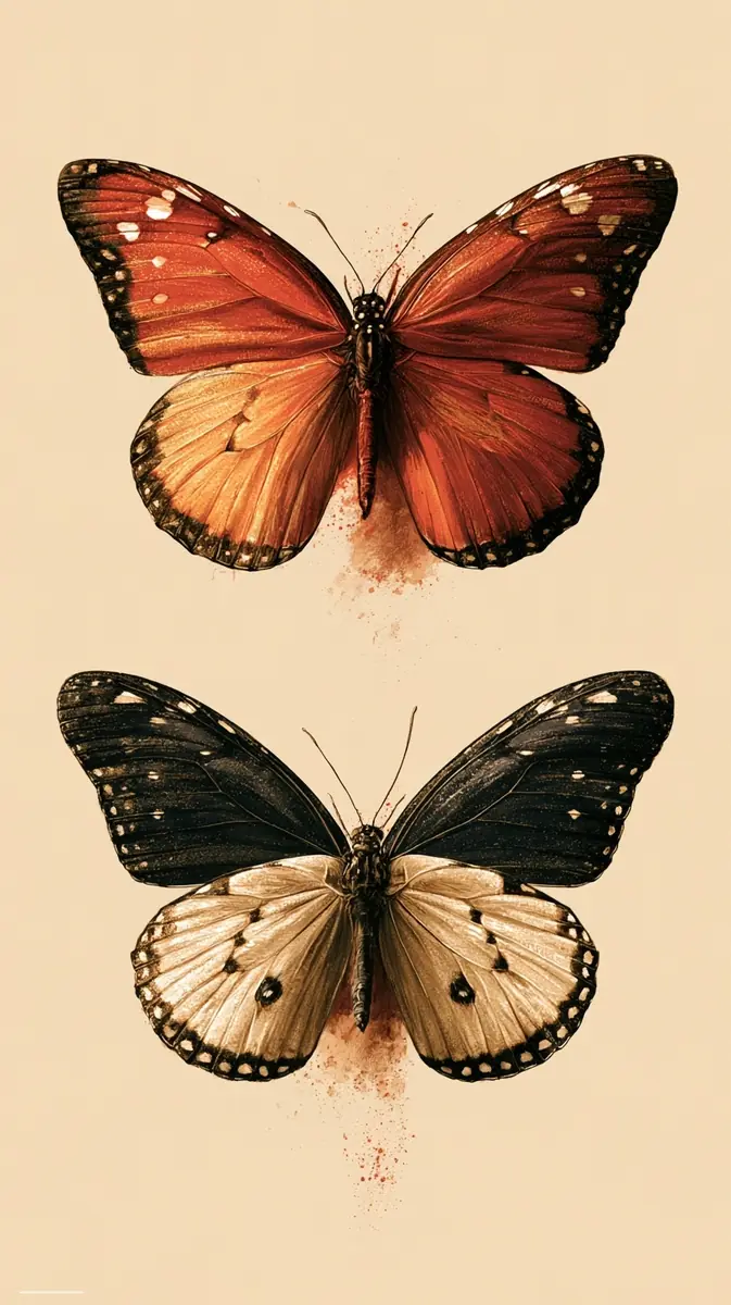 Simple Butterfly Wallpaper Midjourney提示词