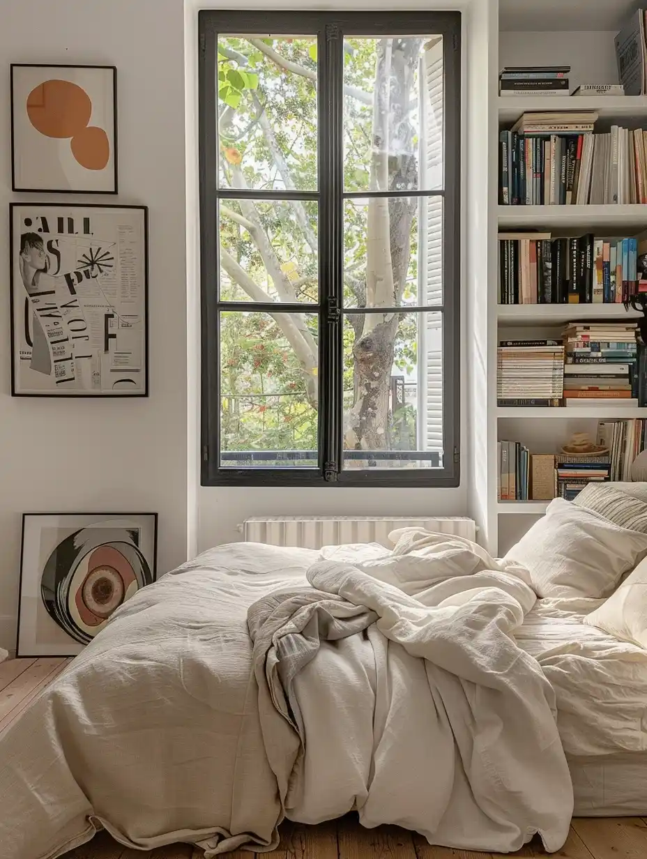 Modern Bohemian Bedroom Midjourney提示词