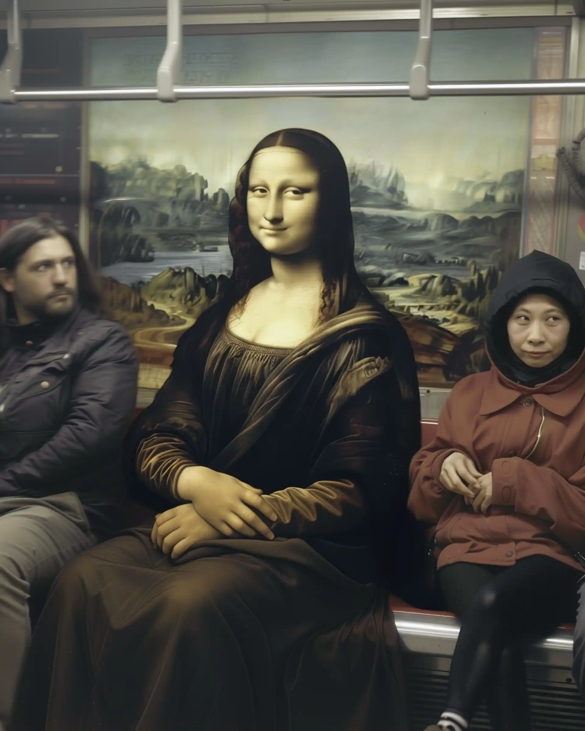 Subway Mona Lisa Enigma Midjourney提示词