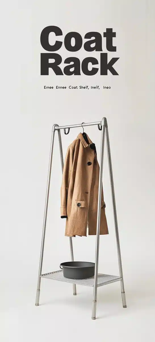 Modernist Coat Rack Poster Midjourney提示词