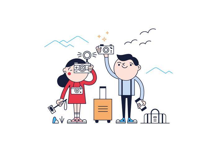 免费游客矢量