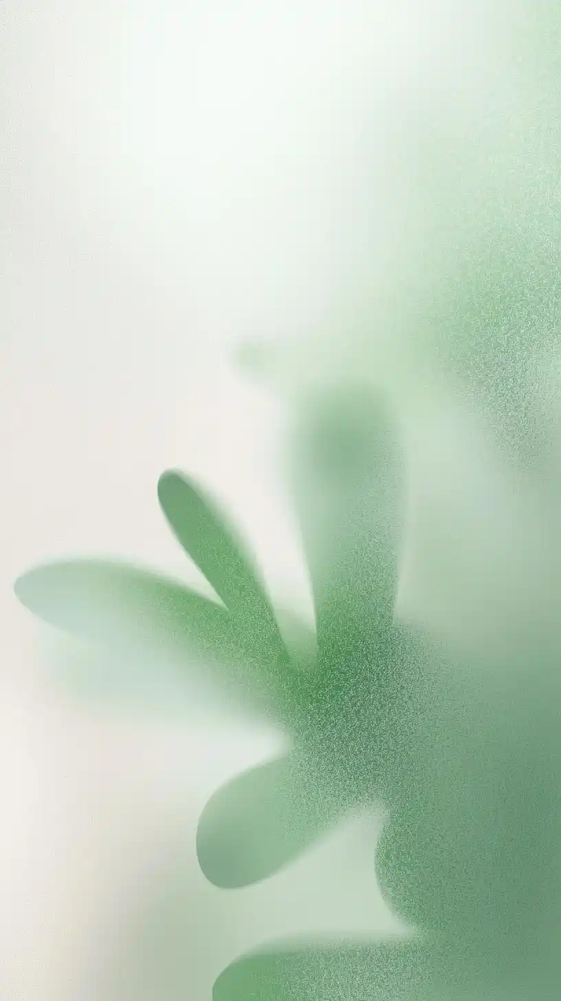 Diffuse Green Leaves Poster Midjourney 提示词生成效果