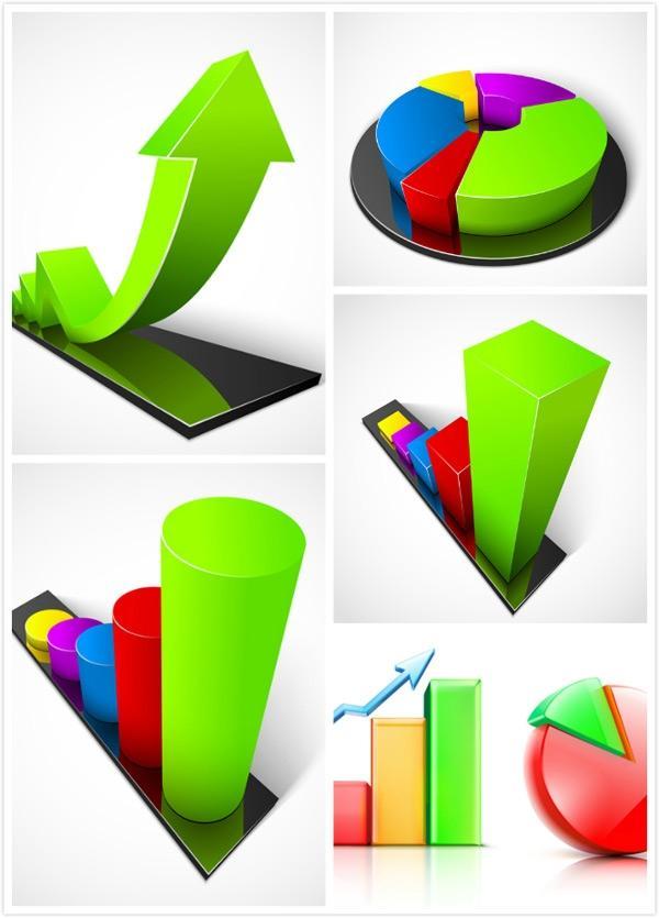 多彩统计图矢量 - nicepsd 优质设计素材下载站