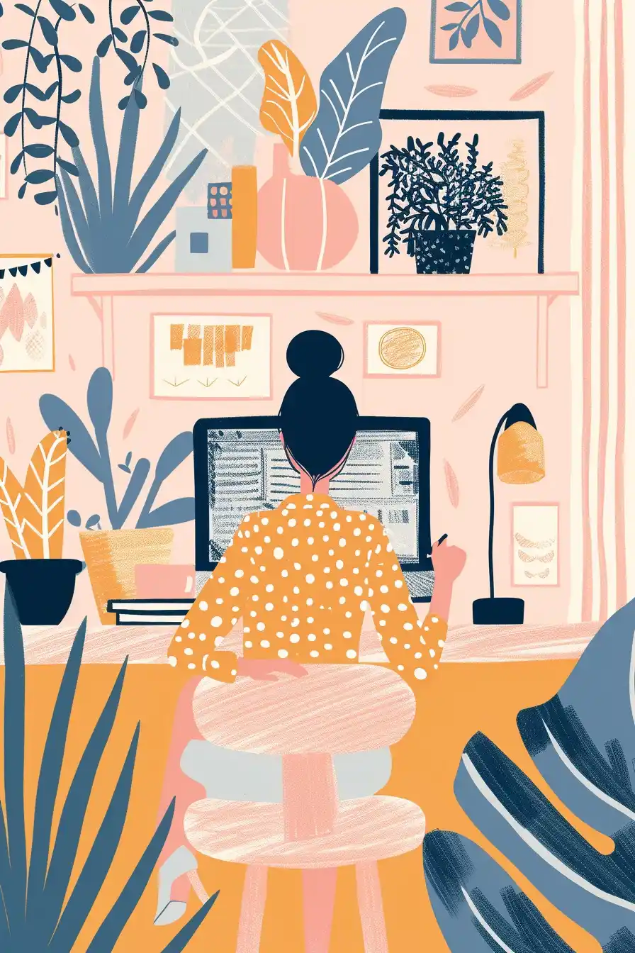 Vector Boss Babe Etsy Midjourney提示词