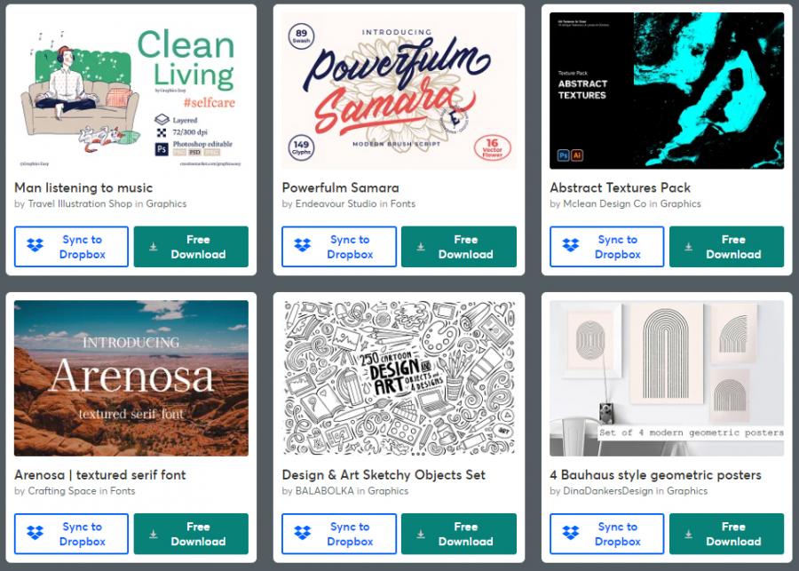 （2021年8月3日）CreativeMarket网站本周免费资源打包
