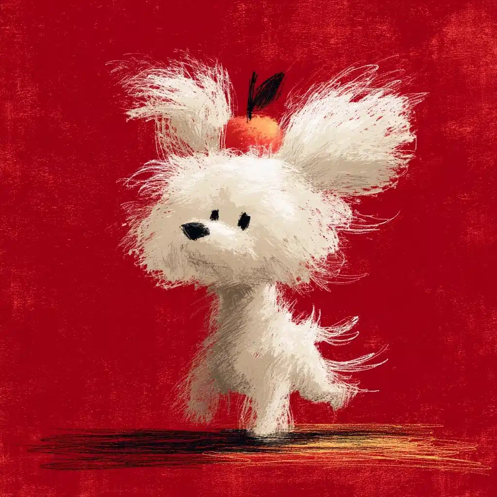 Impressionist Bichon Frise Portrait Midjourney提示词