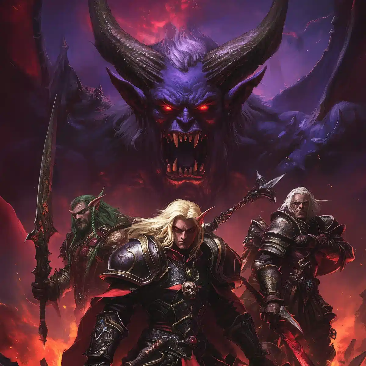 World of Warcraft Character Poster Midjourney提示词