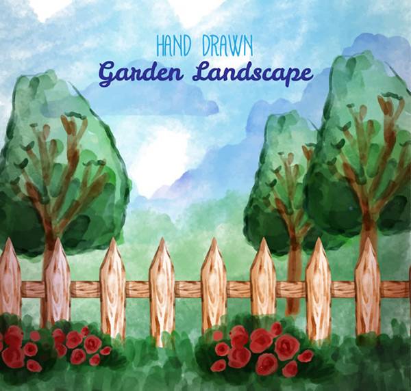 花园树木风景
