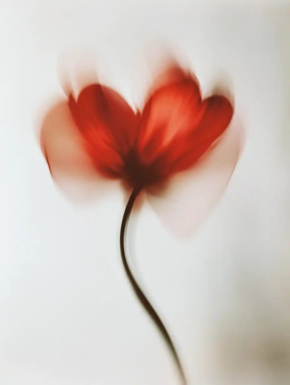 Blurred Red Flower Motion Midjourney 提示词生成效果