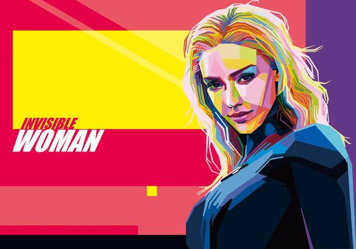 隐形的女人矢量WPAP