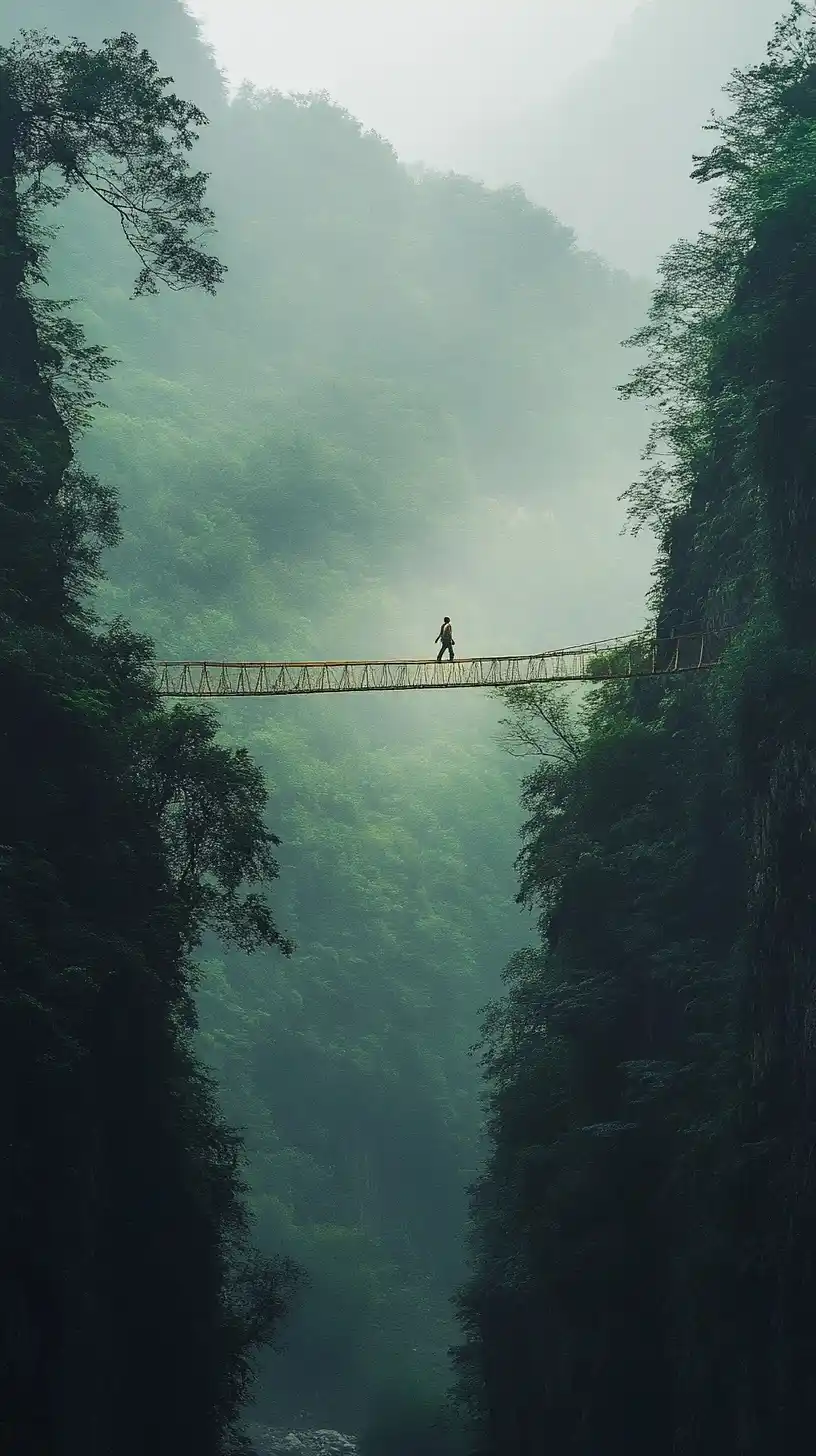 Curved Silhouette on Bridge Midjourney 提示词生成效果