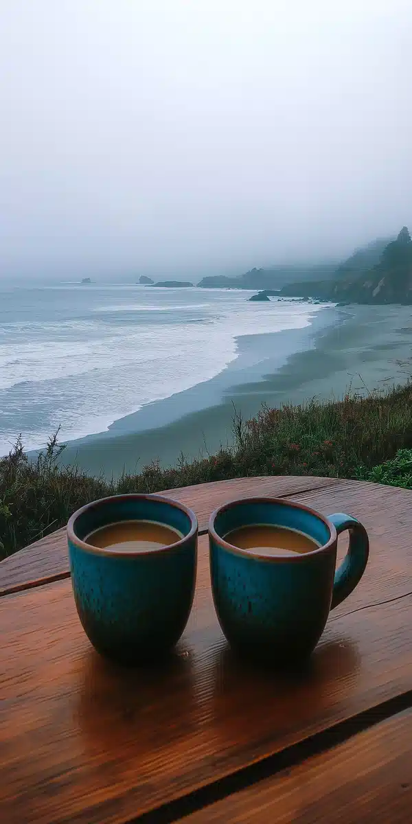 Ocean View with Coffee Midjourney提示词