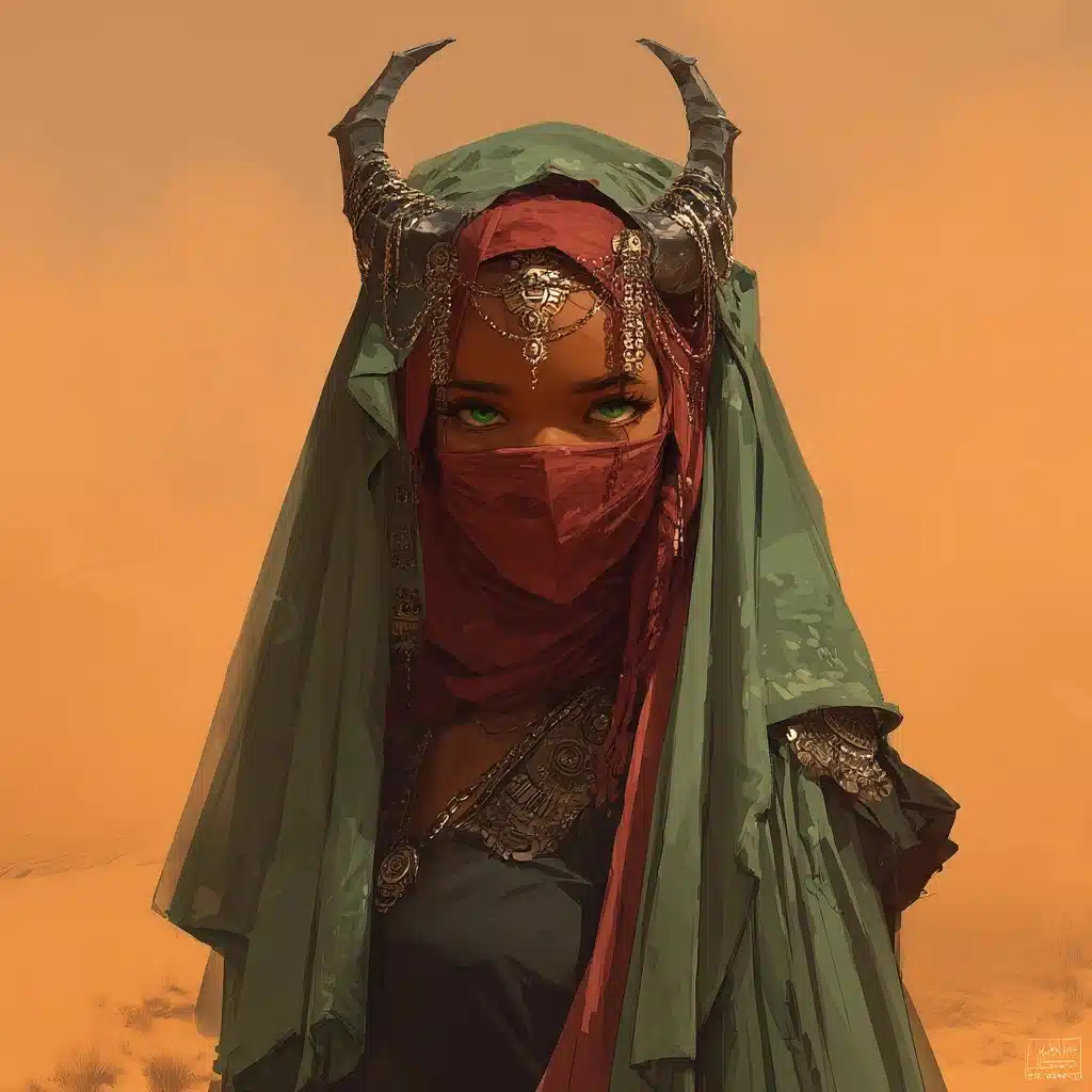 Desert Girl with Dragon Horns Midjourney提示词