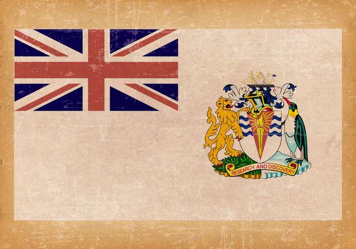 英国南极领地Grunge标志