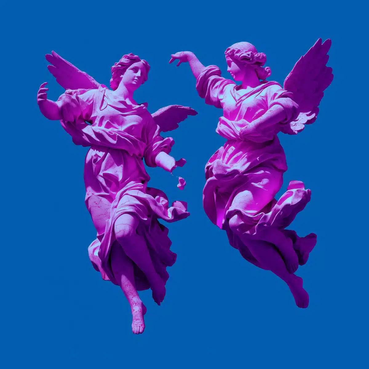 Creepy Stone Angels Dance Midjourney提示词
