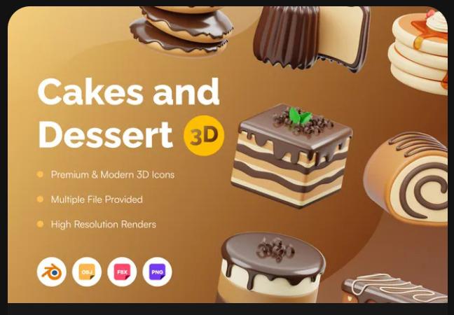 Cakes 3D Icon