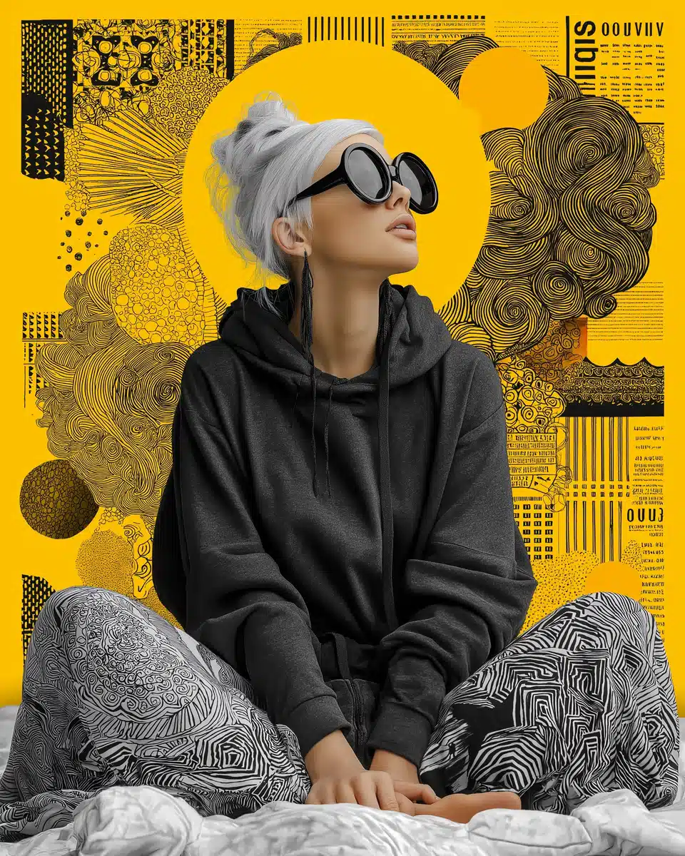 Surreal Fashion Photography with Zentangle Midjourney提示词