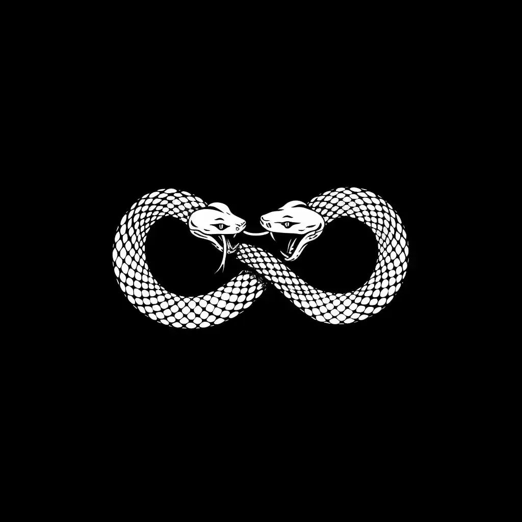 Minimal Infinity Serpents Midjourney提示词