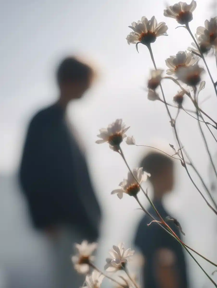 Blurred Flowers Minimalist Shot Midjourney提示词