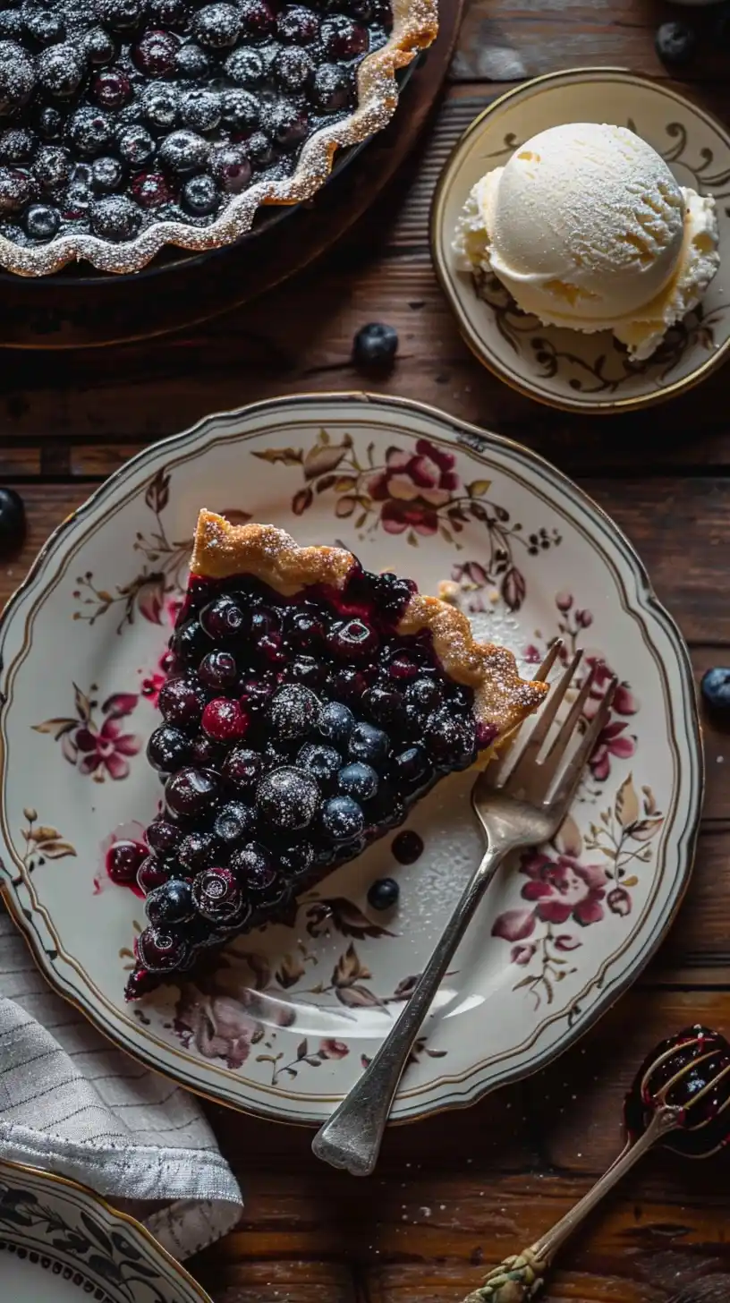 Raw Blueberry Tart Midjourney提示词