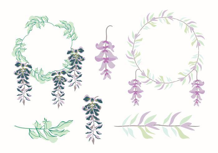 花卉框架矢量