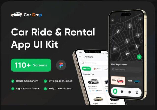 Car Ride & Rental App UI Kit