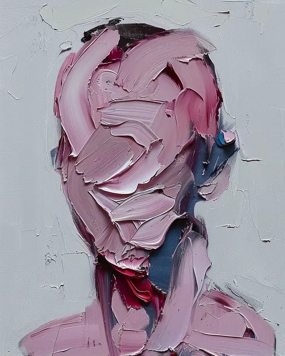 Pink Figure Study Raw Midjourney提示词