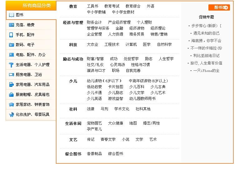 苏宁网站竖向菜单特效代码