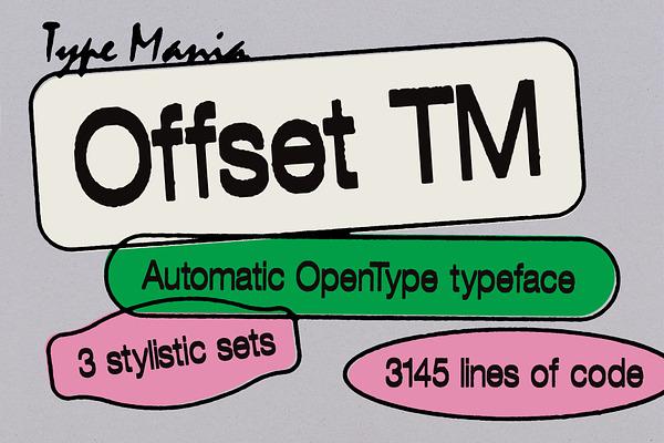 Offset TM – Distressed Dynamic Font